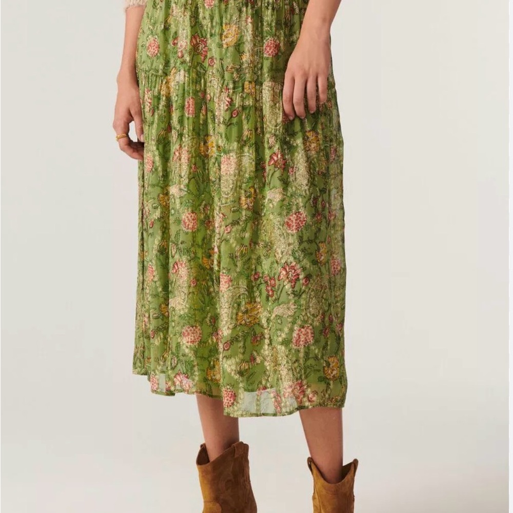 ba&sh Raya skirt, metallic, midi